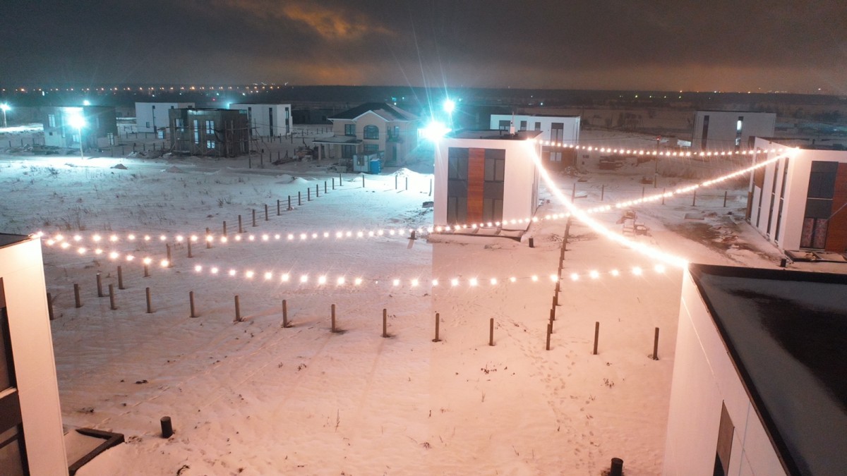 праздничная иллюминация в Разметелево